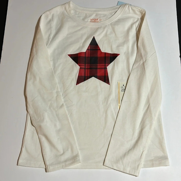 Girls, long sleeve white shirt size 6/7 NWT - Picture 3 of 4